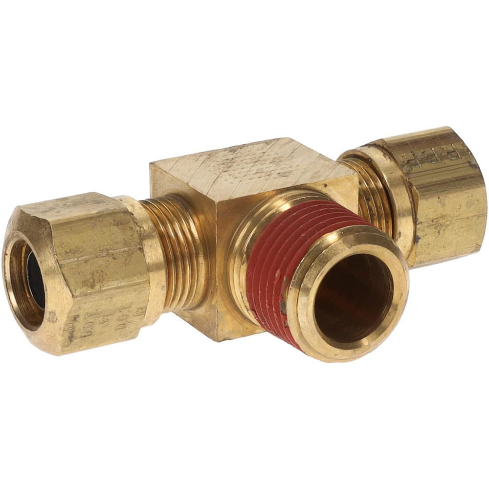 Parker VS272NTA-8-8 Compression Tube Male Branch Tee: 1/2" Thread, Compression x Compression x MNPT