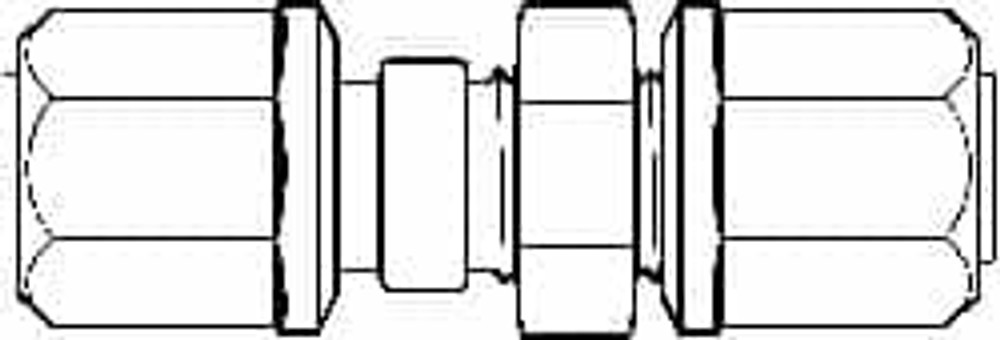 NewAge Industries 5322184 Compression Tube Bulkhead Union: 3/4" Tube OD