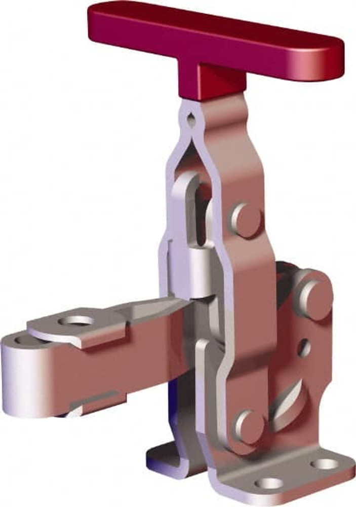 De-Sta-Co 207-TU Manual Hold-Down Toggle Clamp: Vertical, 375.43 lb Capacity, U-Bar, Flanged Base