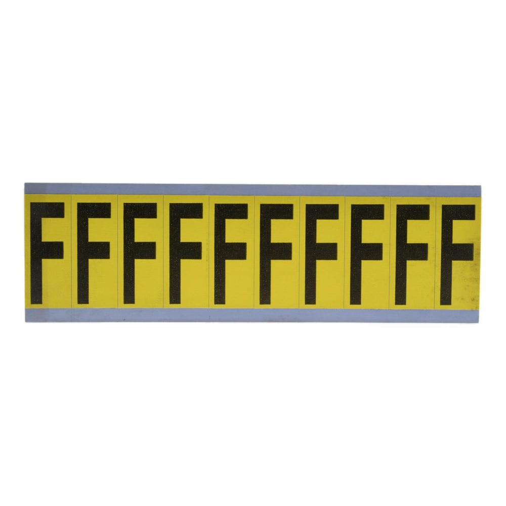 MSC SB5-F Number & Letter Label: "F", Rectangle, 1" Wide