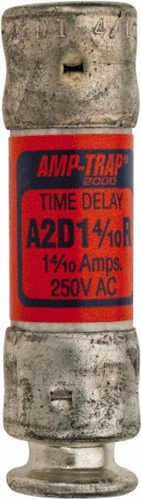 Ferraz Shawmut A2D1-4/10R Cylindrical Time Delay Fuse: RK1, 1.4 A, 51 mm OAL, 14 mm Dia