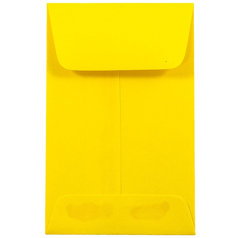 JAM PAPER AND ENVELOPE 353127843 JAM PAPER #1 Coin Business Colored Envelopes, 2 1/4in x 3 1/2in, Yellow, Pack Of 25