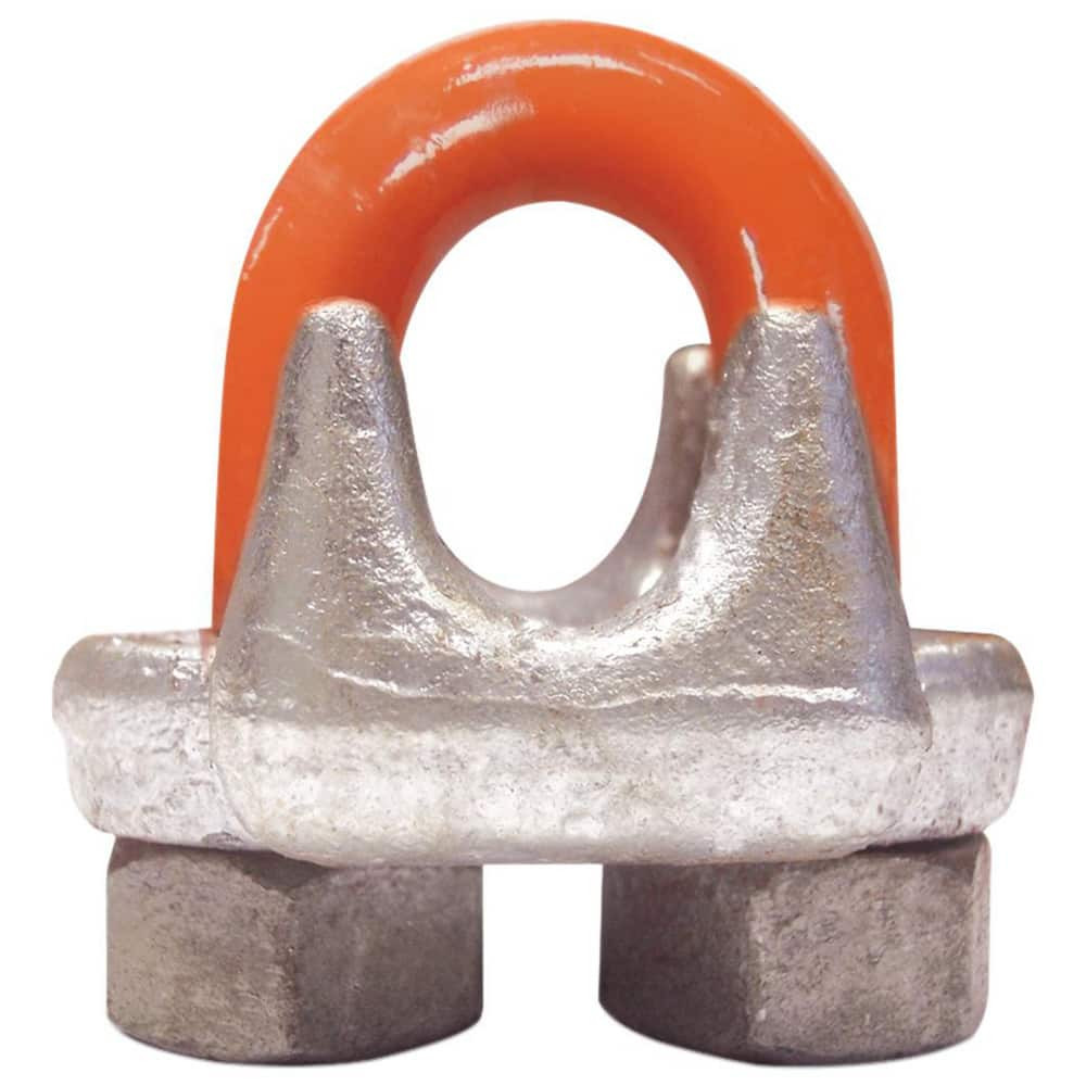 CM M245-2 Wire Rope Hardware & Accessories; Accessory Type: Clip ; For Use With: Wire Rope ; For Rope Diameter: 3/16 (Inch); Thread Size: 1/4-20 ; Finish: Galvanized ; Material: Steel