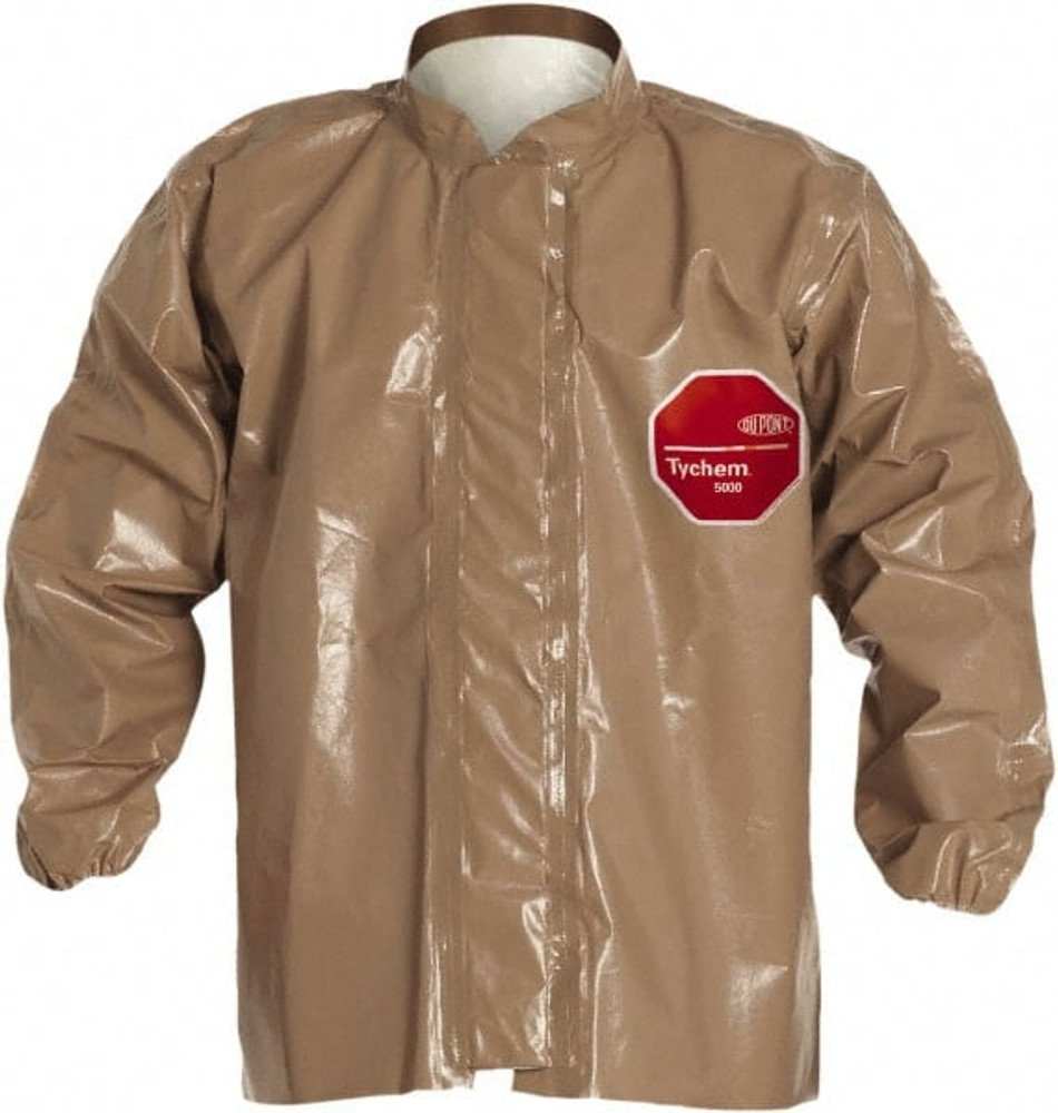 Dupont C3670TTN3X00060 Rain & Chemical Resistant Jacket: 3X-Large, Tan,Polyethylene-Coated HDPE
