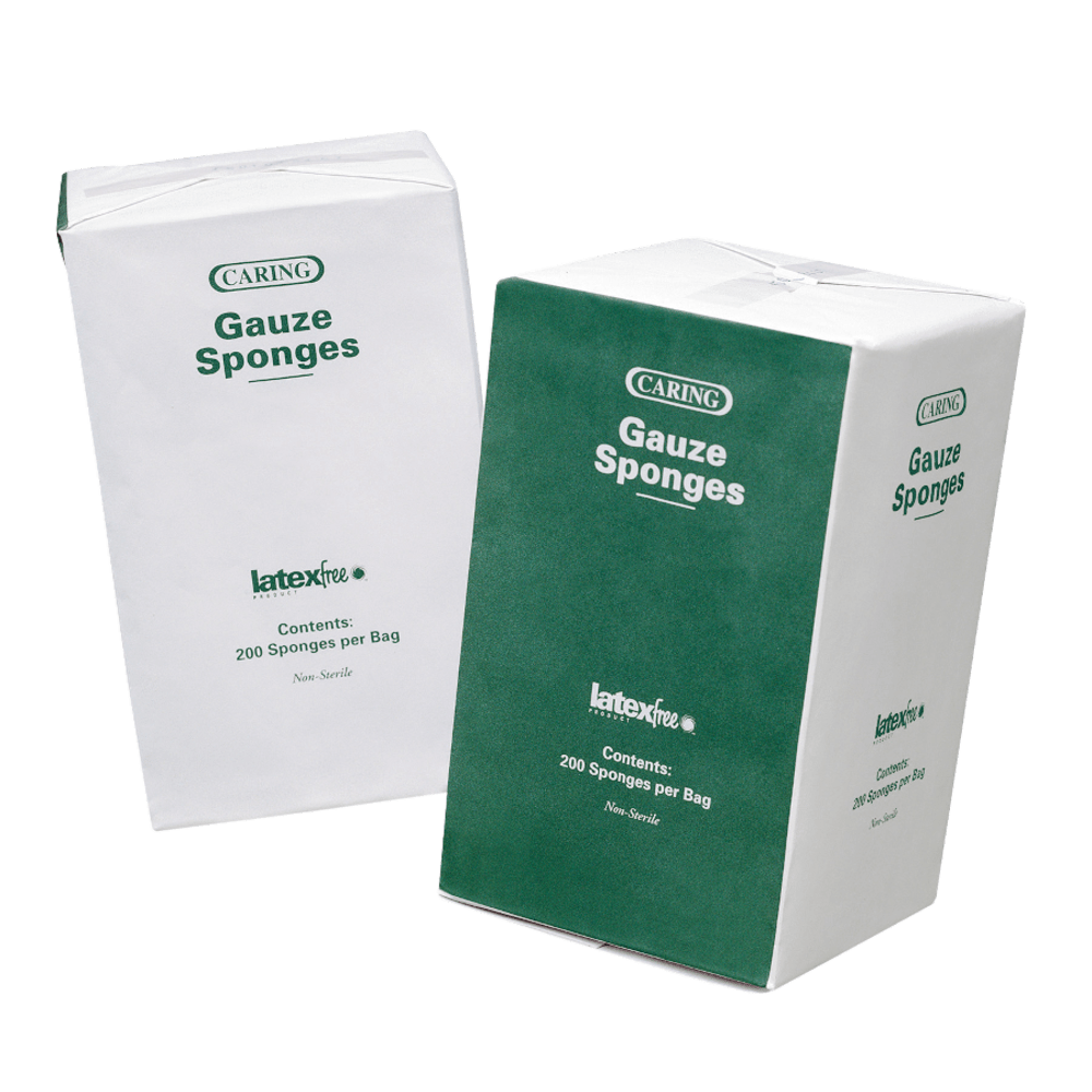 MEDLINE INDUSTRIES, INC. PRM21412C Medline Nonsterile Gauze Sponges, 4in x 4in, 12-Ply, Pack Of 200