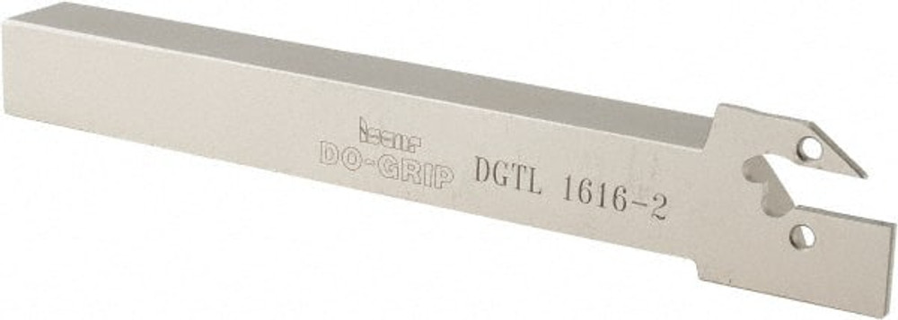 Iscar 2301253 Indexable Grooving-Cutoff Toolholder: DGTL 1616-2, 1.9 to 2.5 mm Groove Width, 17.5 mm Max Depth of Cut, Left Hand