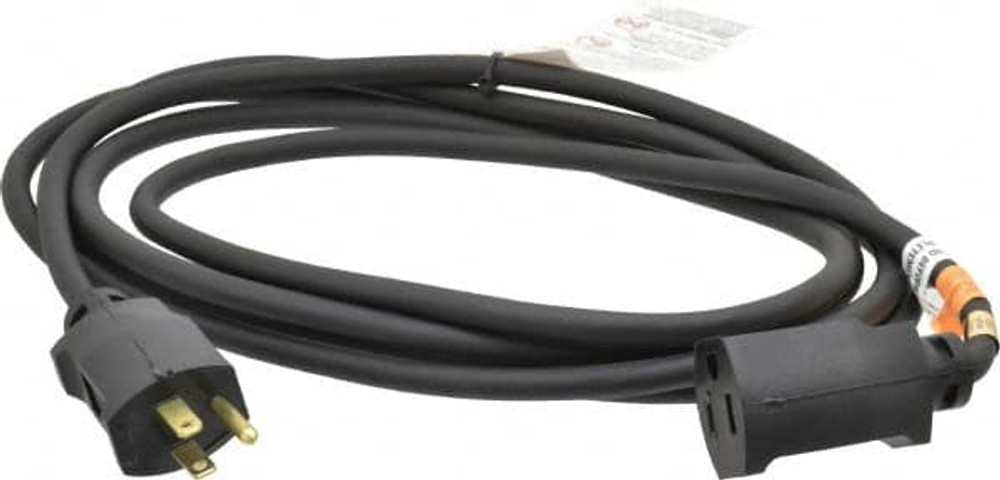 Southwire 012240008 10', 16/3 Gauge/Conductors, Black Outdoor Extension Cord