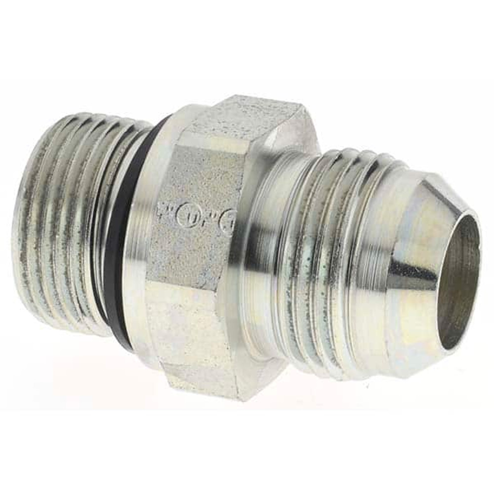 Parker -16417-8 Steel Flared Tube Adapter: 3/4" Tube OD, 3/4-14 Thread, 37 ° Flared Angle