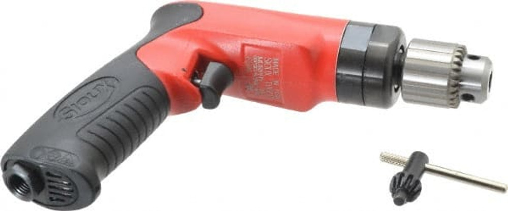 Sioux Tools SDR10P26N2 Air Drill: 1/4" Keyed & Keyless Chuck, Reversible