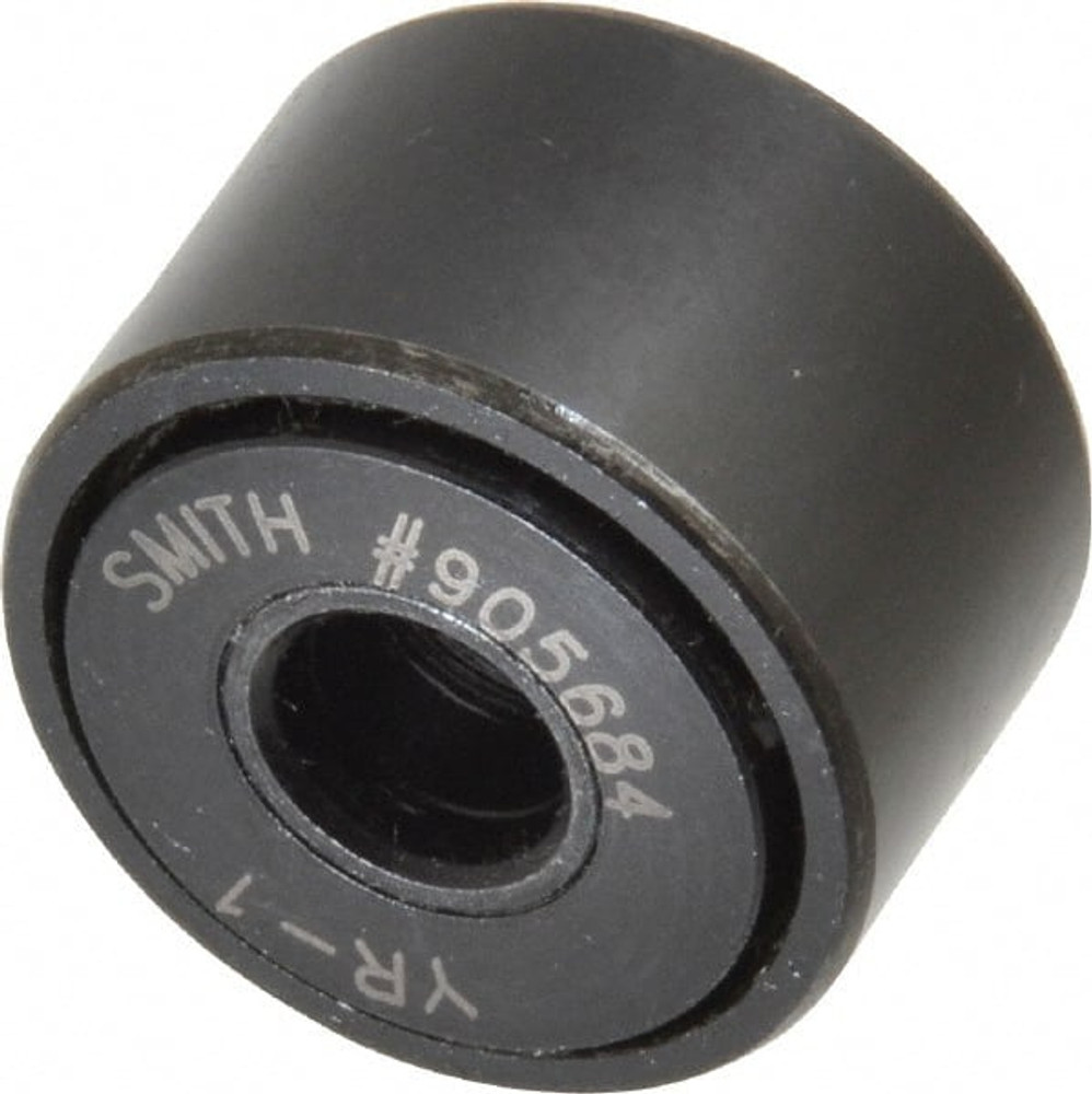 Accurate Bushing YR-1 Cam Yoke Roller: Non-Crowned, 0.3125" Bore Dia, 1" Roller Dia, 0.625" Roller Width, Needle Roller Bearing