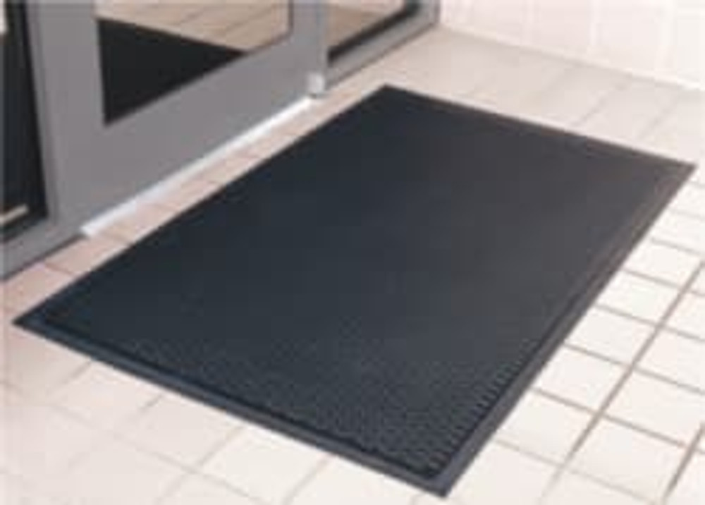 Notrax 340S0035BL Entrance Mat: 5' Long, 3' Wide, 1/4" Thick, Natural Rubber Surface