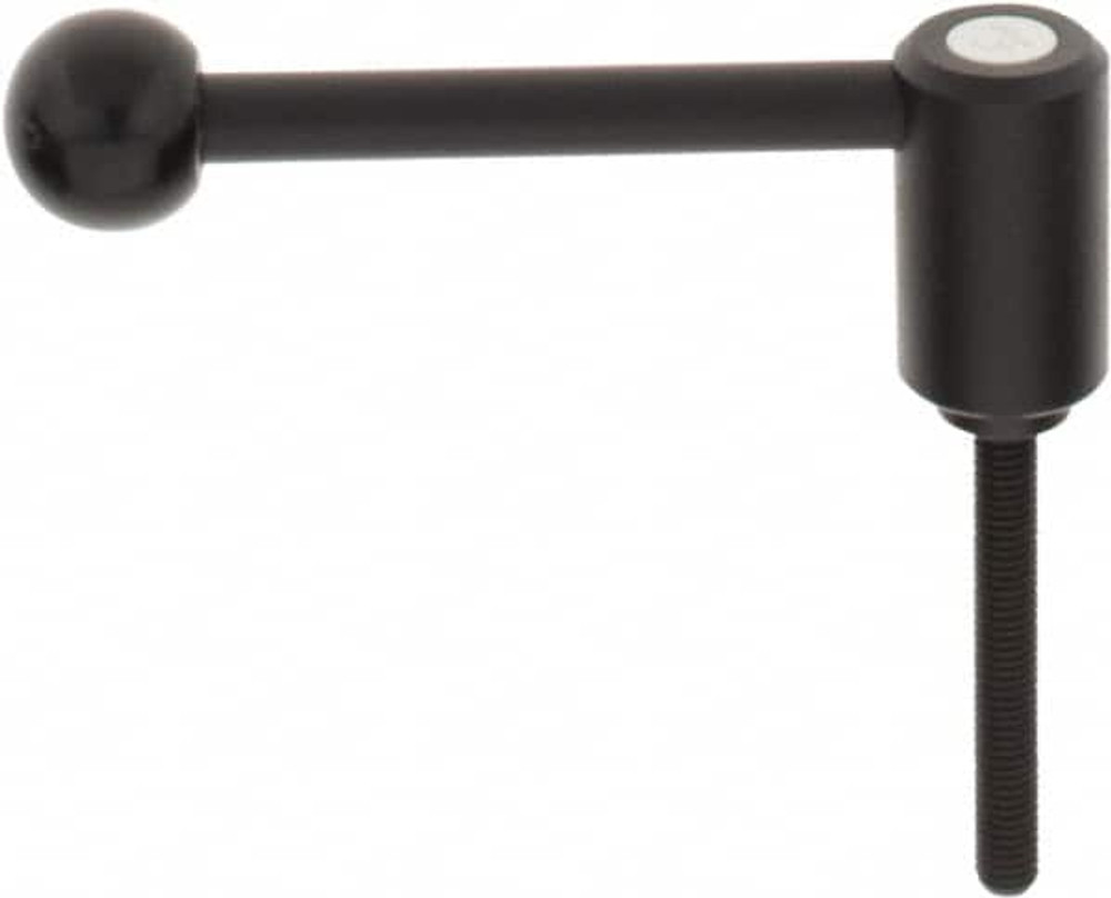 KIPP K0108.1082X60 Threaded Stud Tension Lever Adjustable Clamping Handle: M8 x 1.25 Thread, 0.94" Hub Dia, Steel