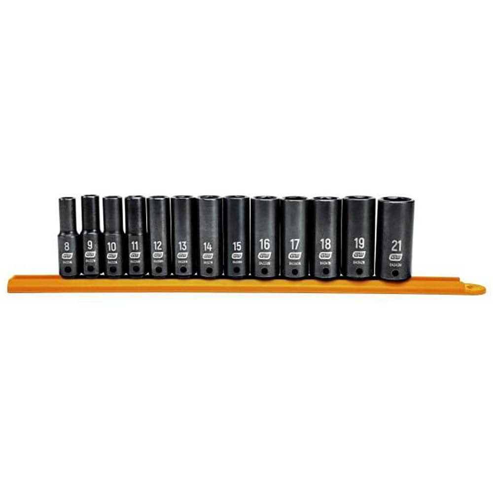 GEARWRENCH 84914N Deep Impact Socket Set: 13 Pc, 3/8" Drive, 8.00 to 21.00" Socket