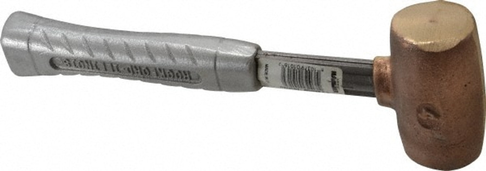 American Hammer AM4BZAG Non-Marring Hammer: 4 lb, 1-3/4" Face Dia, Bronze Head