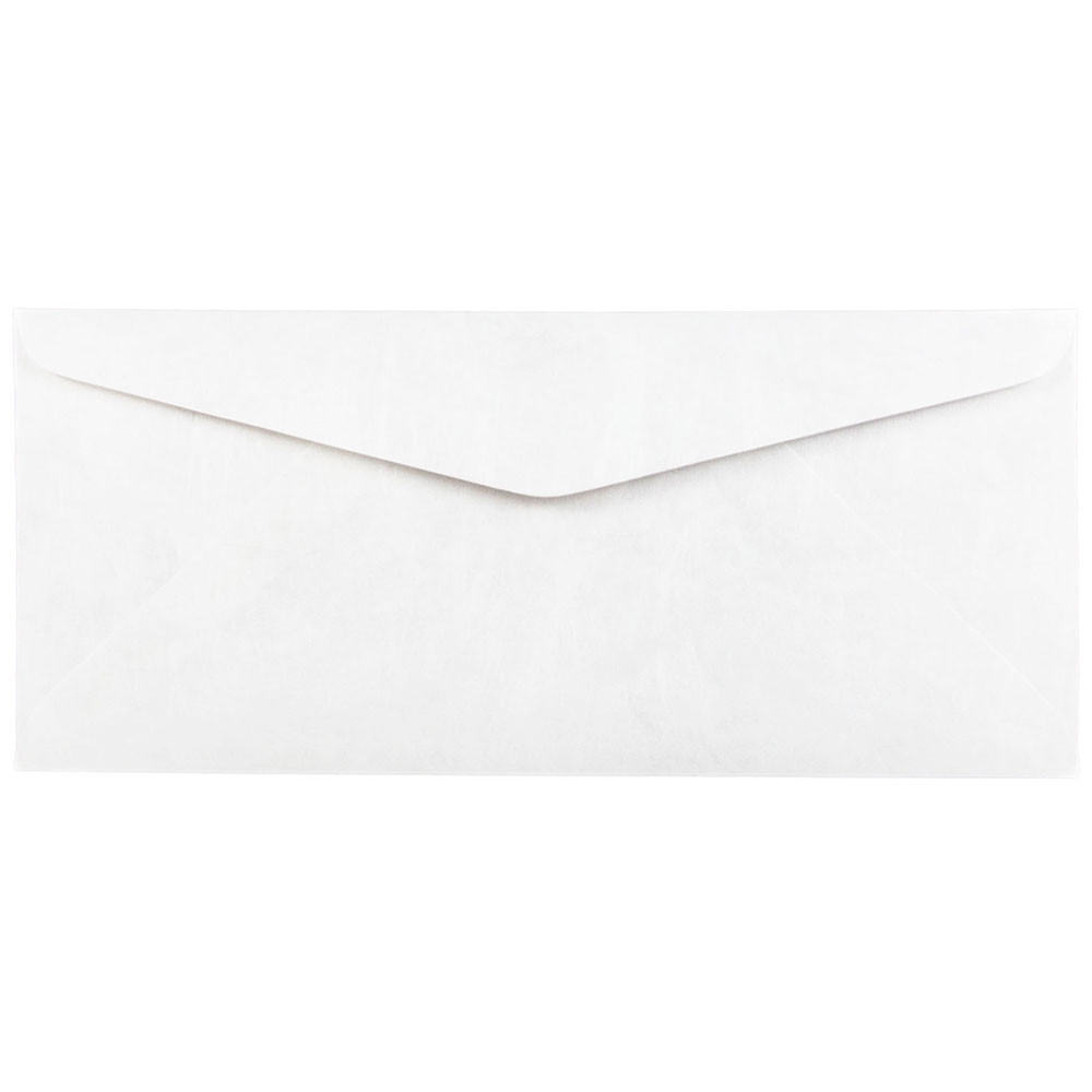 JAM PAPER AND ENVELOPE JAM Paper 1261599  Tyvek Business Envelopes, #10, Gummed Seal, White, Pack Of 50