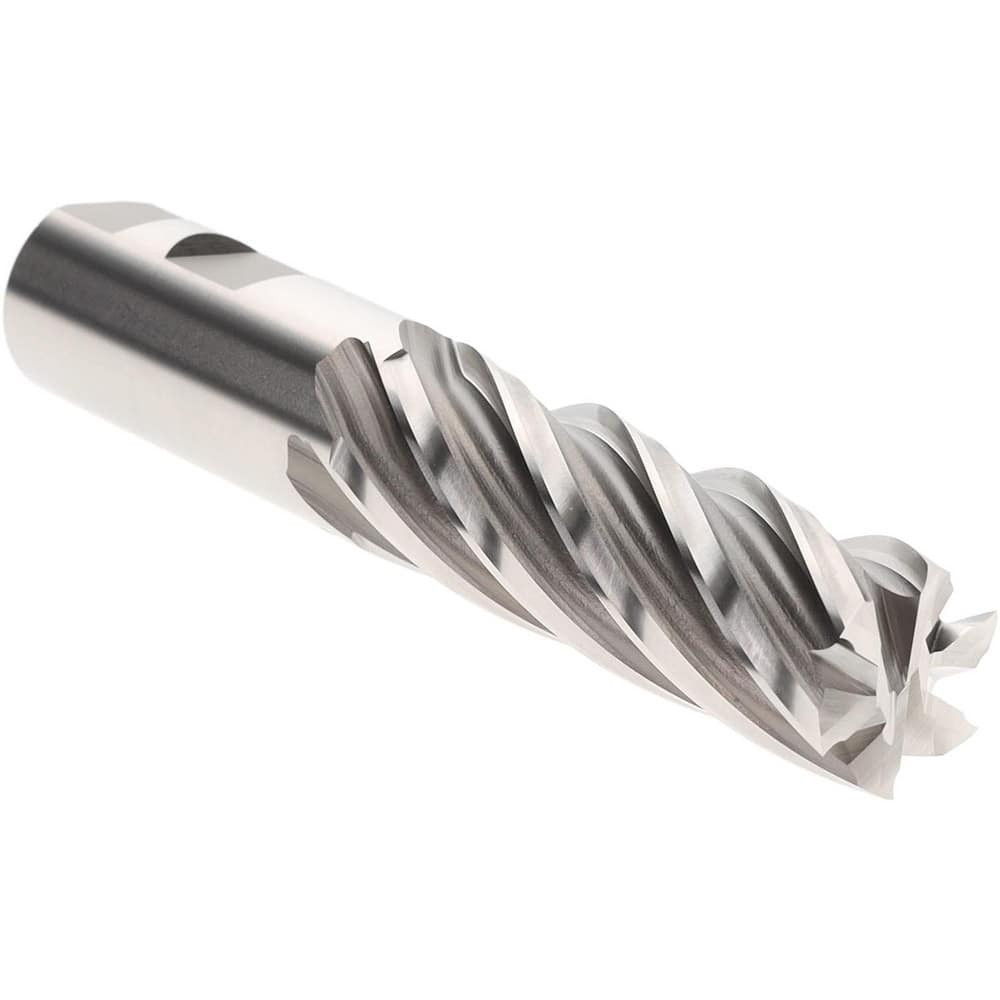 Hertel E2042980 Square End Mill: 1" Dia, 6 Flutes, 3" LOC, Cobalt, 30 ° Helix