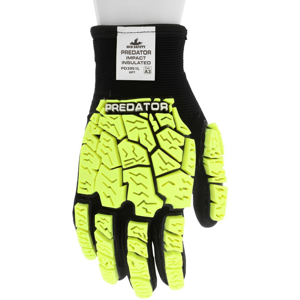 MCR Safety PD3951M Cut, Puncture & Abrasive-Resistant Gloves: Size M, ANSI Cut A3, ANSI Puncture 2, Polyvinylchloride, Nylon