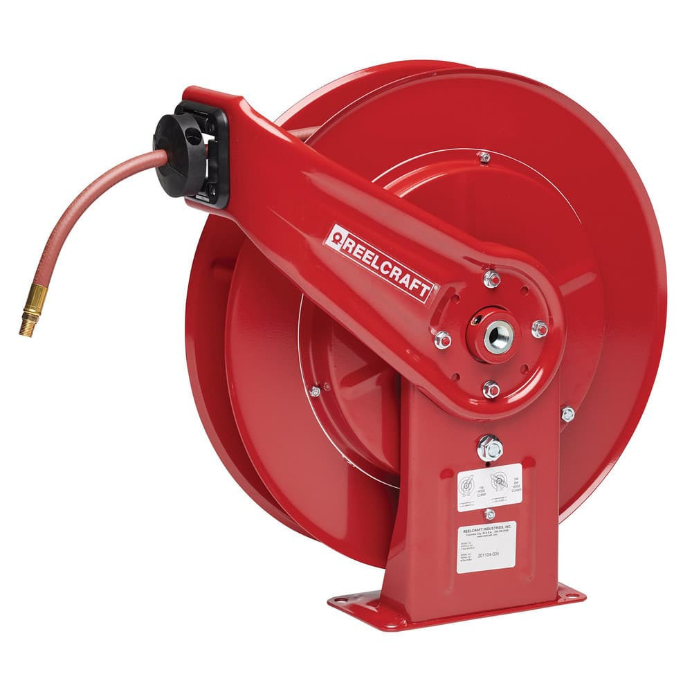 Reelcraft HD78050 OLP Hose Reel with Hose: 1/2" ID Hose x 50', Spring Retractable