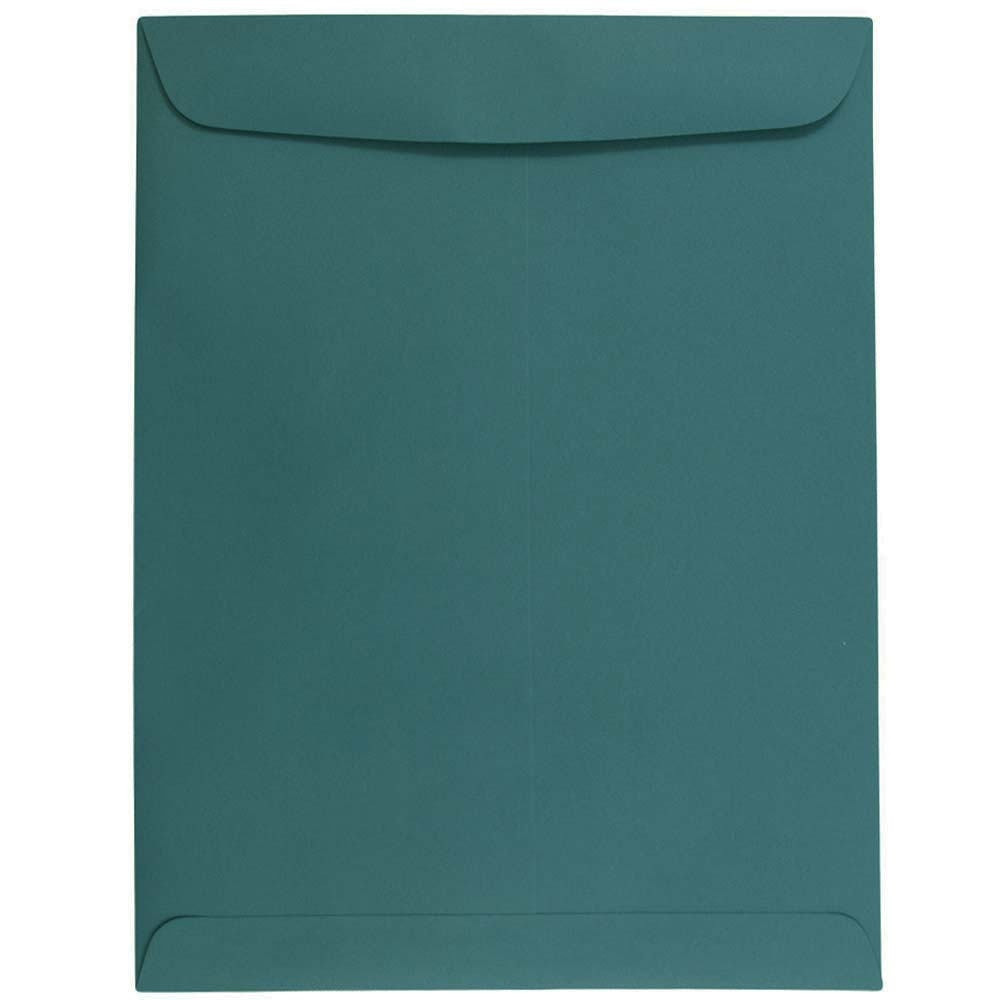 JAM PAPER AND ENVELOPE 31287545 JAM Paper Open-End 10in x 13in Catalog Envelopes, Gummed Closure, Teal, Pack Of 25