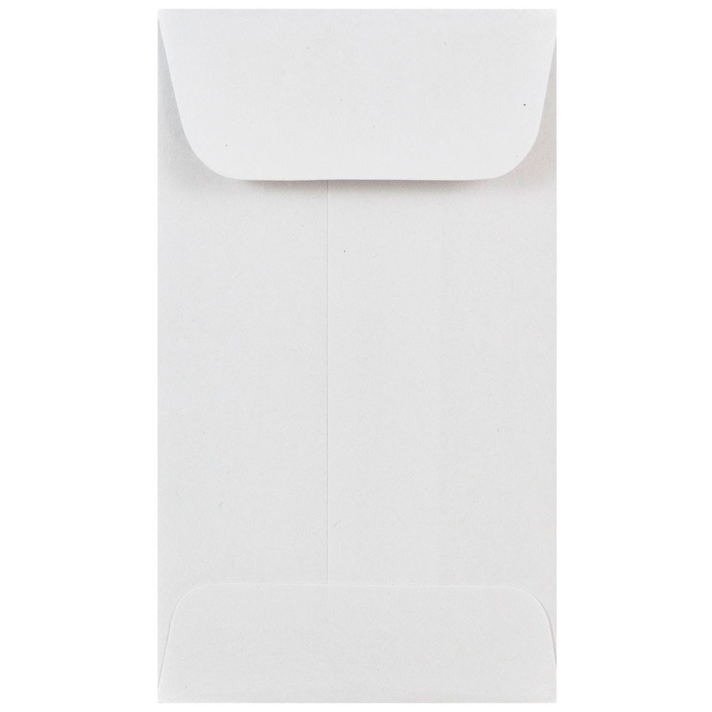 JAM PAPER AND ENVELOPE JAM Paper 1623183  #3 Coin Business Commercial Envelopes, 2 1/2in x 4 1/4in, White, Pack Of 25