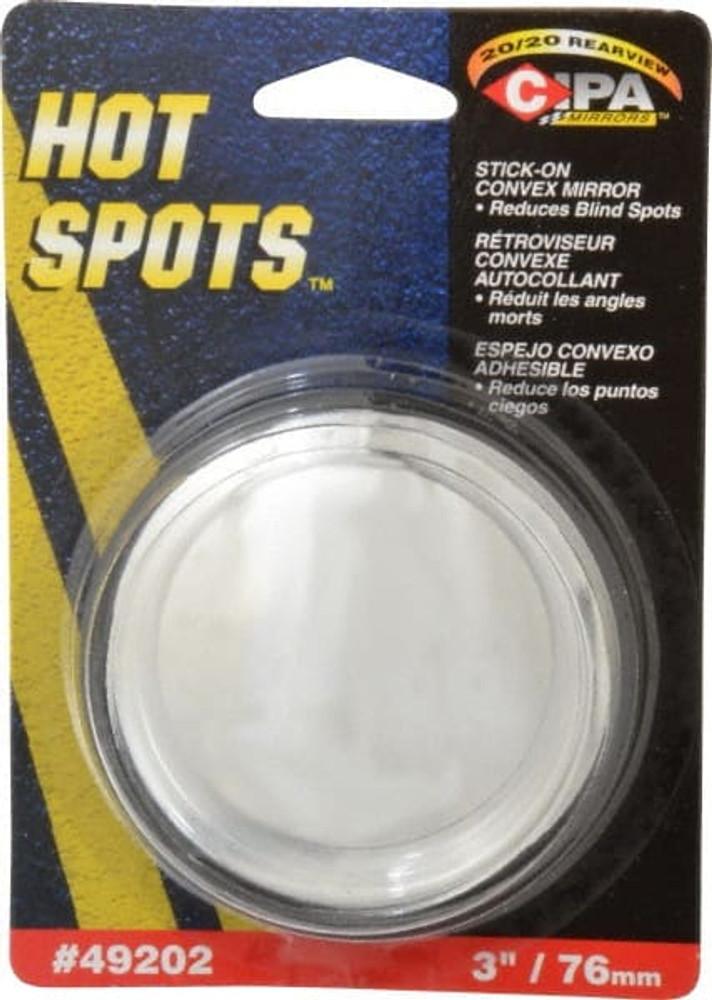 Value Collection 49202 Automotive Round Convex Blind Spot Stick-On Mirror