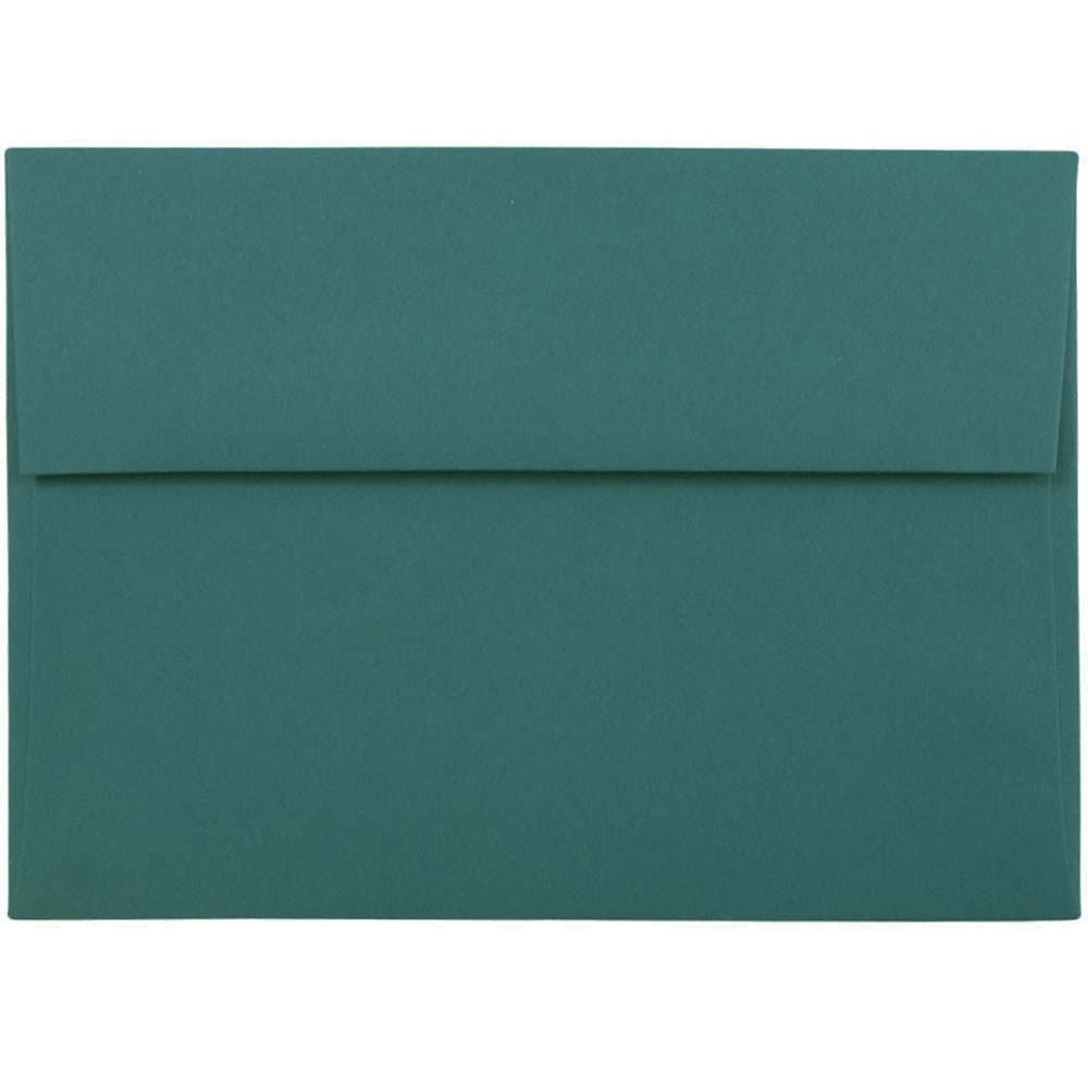 JAM PAPER AND ENVELOPE 21517152 JAM Paper Booklet Invitation Envelopes, A7, Gummed Seal, Teal, Pack Of 25