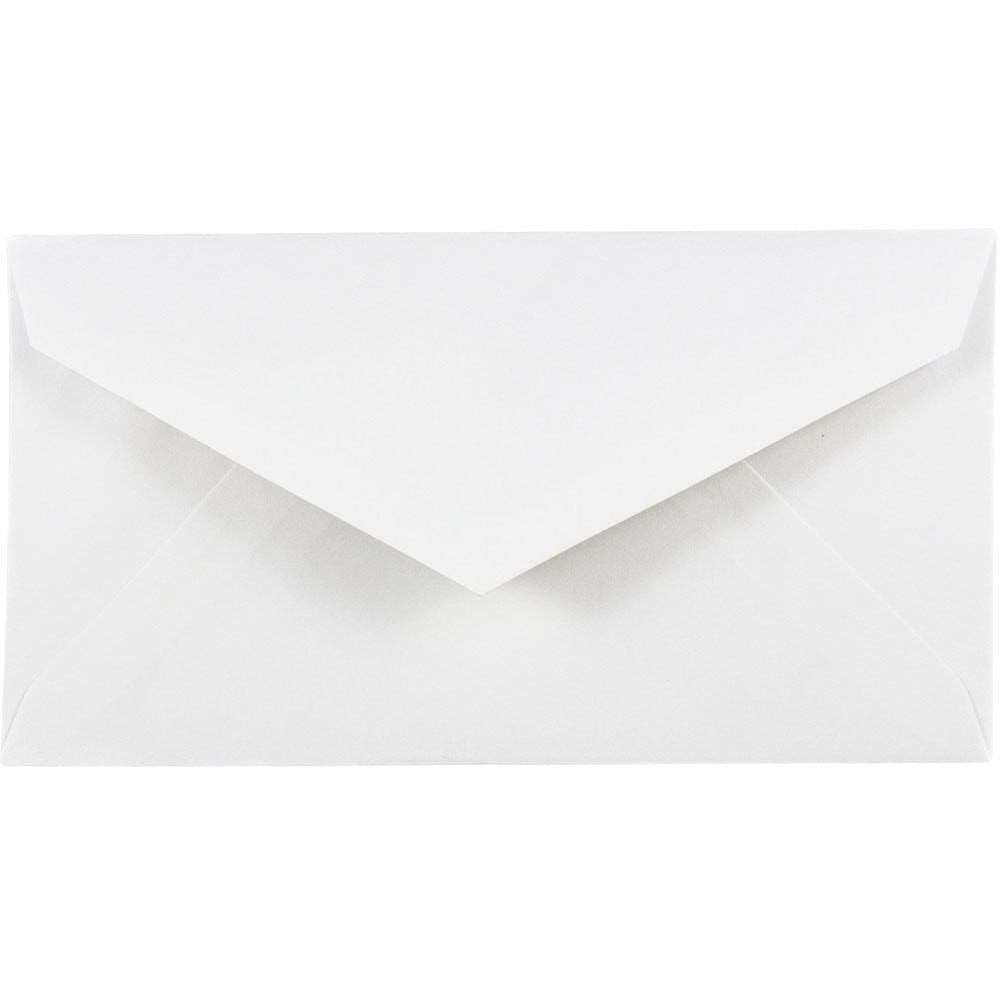 JAM PAPER AND ENVELOPE 4093007 JAM Paper Booklet Envelopes, #7 3/4 Monarch, Commercial Flap, Gummed Seal, White, Pack Of 25