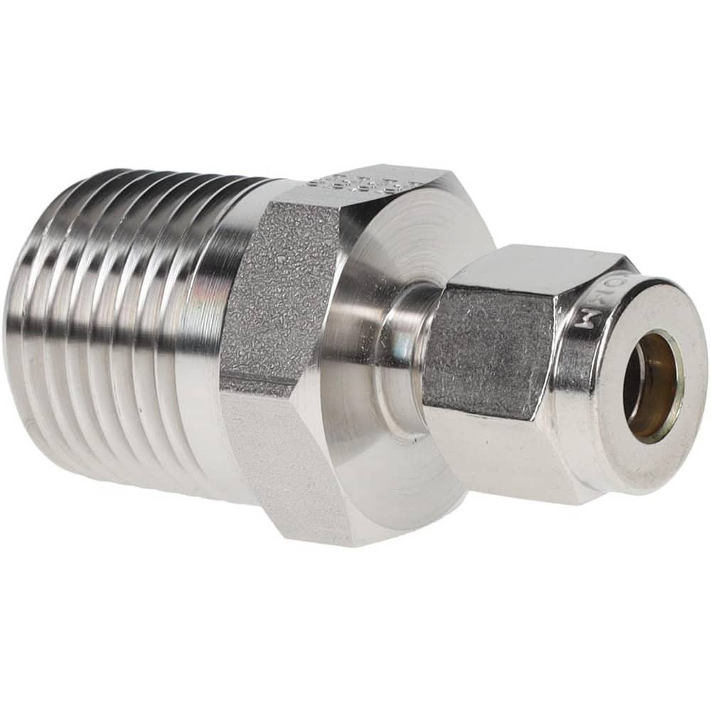 Parker 4MSC8N-316 Compression Tube Connector: 1/2-14" Thread, Compression x MNPT