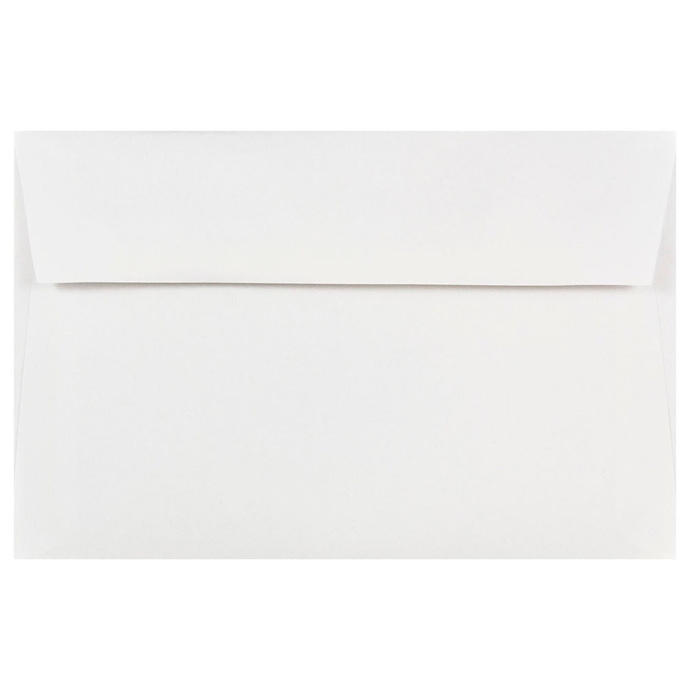 JAM PAPER AND ENVELOPE JAM Paper 4023213  Booklet Invitation Envelopes, A9, Gummed Seal, White, Pack Of 25