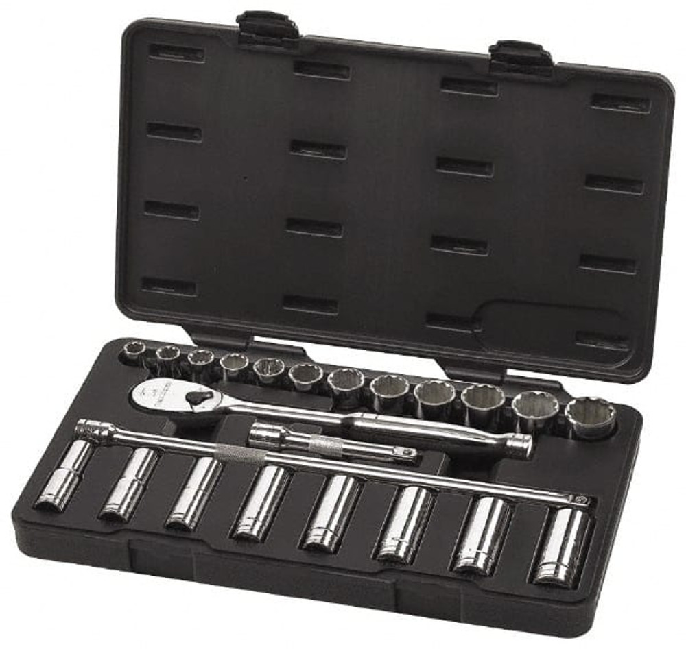 GEARWRENCH 80707 Deep Standard Socket Set: 23 Pc