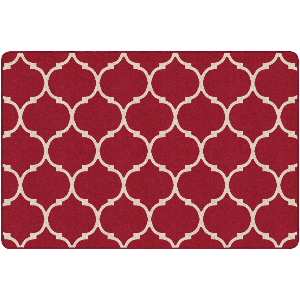 FLAGSHIP CARPETS FA1377-34FS  Moroccan Trellis Rectangular Rug, 72in x 108in, Red