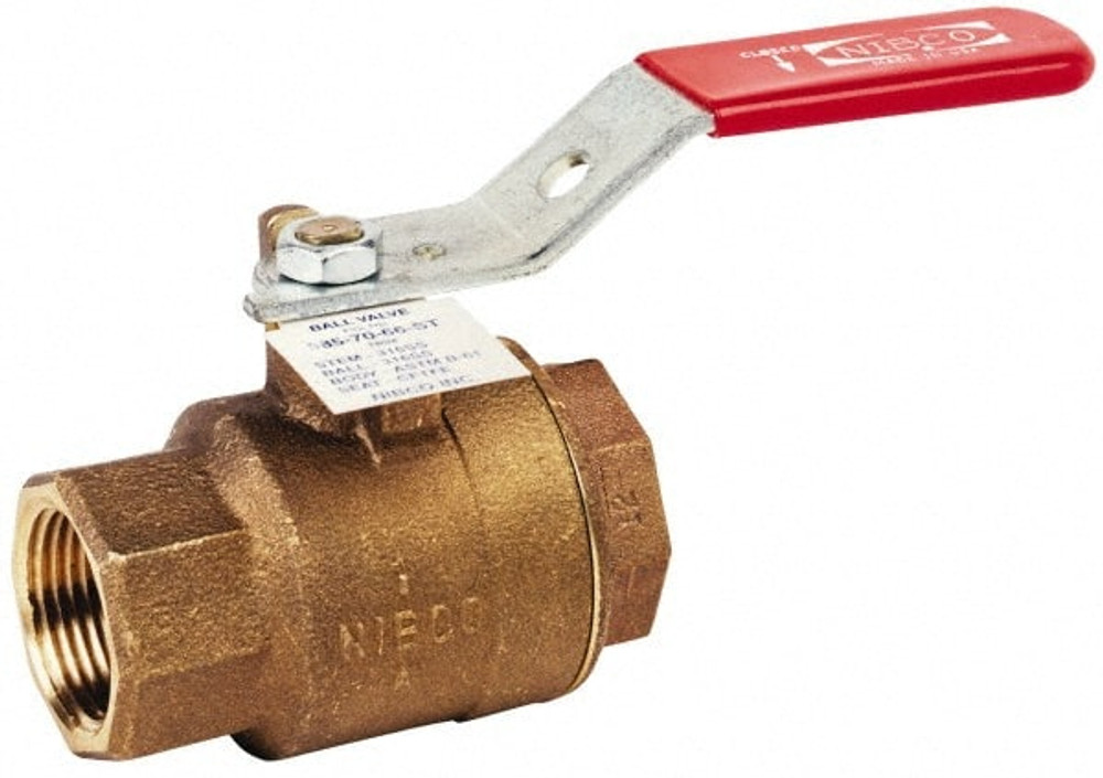 NIBCO NL95076 Standard Manual Ball Valve: 1/2" Pipe, Full Port