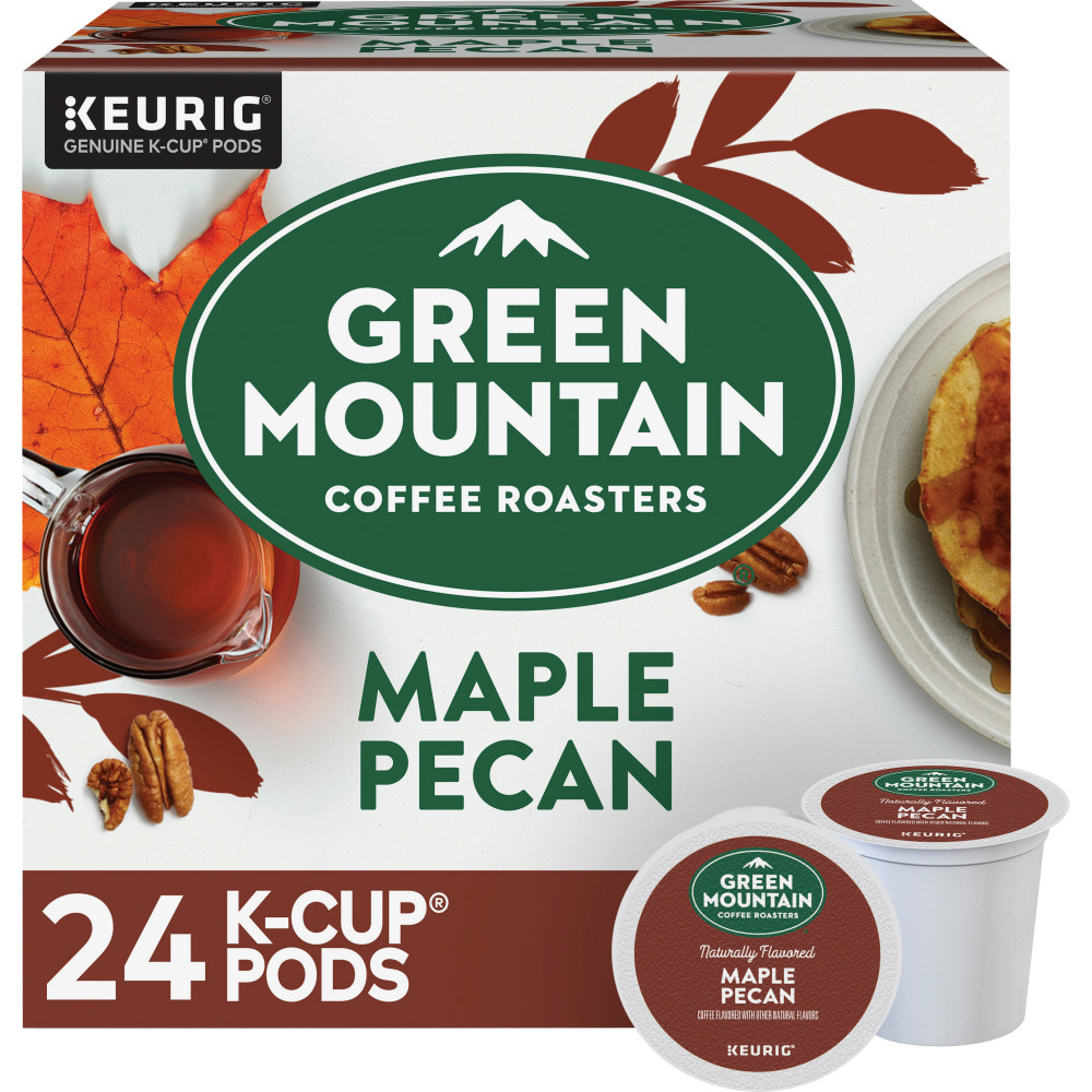 GREEN MOUNTAIN COFFEE ROASTERS, INC. GMT7674 Green Mountain Coffee Single-Serve K-Cups, Light Roast, Maple Pecan, Box Of 24 K-Cups