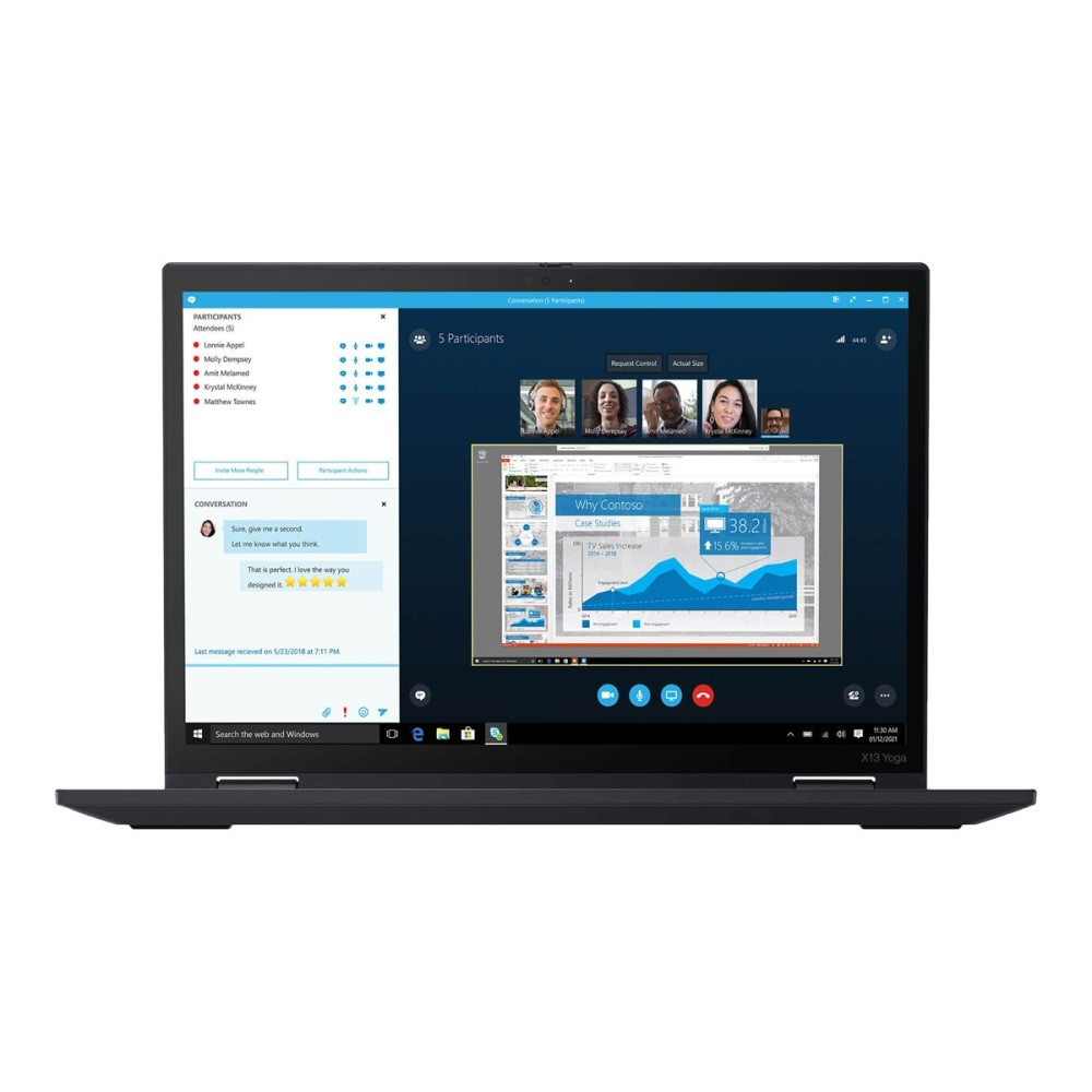 LENOVO, INC. Lenovo 20W80037US  ThinkPad X13 Yoga Gen 2 20W80037US 13.3in Touchscreen 2 in 1 Notebook - WUXGA - 1920 x 1200 - Intel Core i5 (11th Gen) i5-1135G7 Quad-core 2.40 GHz - 8 GB RAM - 256 GB SSD - Black - Windows 10 Pro - Intel Iris Xe Graph