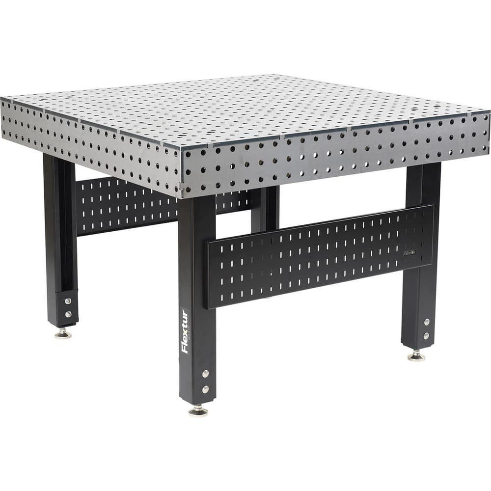 Flextur 78909510 Welding Tables; Overall Width: 48 in ; Overall Length: 48 in ; Shape: Square ; Maximum Load Capacity: 6000.00 ; Material: Steel ; Finish: Metal