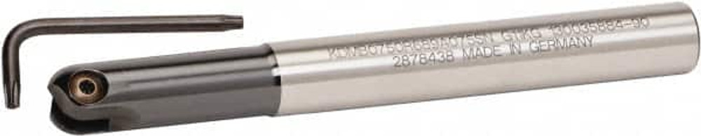 Kennametal 2878433 Indexable Ball Nose End Mill: 1/2" Cut Dia, Steel, 5.9055" OAL