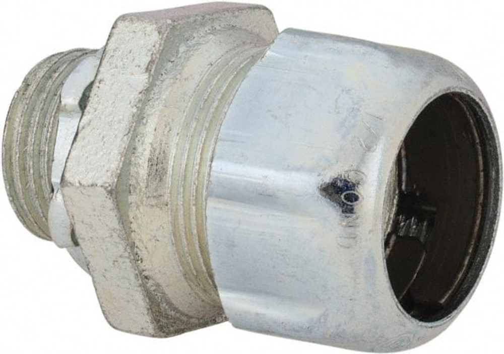 Thomas & Betts 8121 Conduit Connector: For Rigid & Intermediate (IMC), Malleable Iron, 1/2" Trade Size