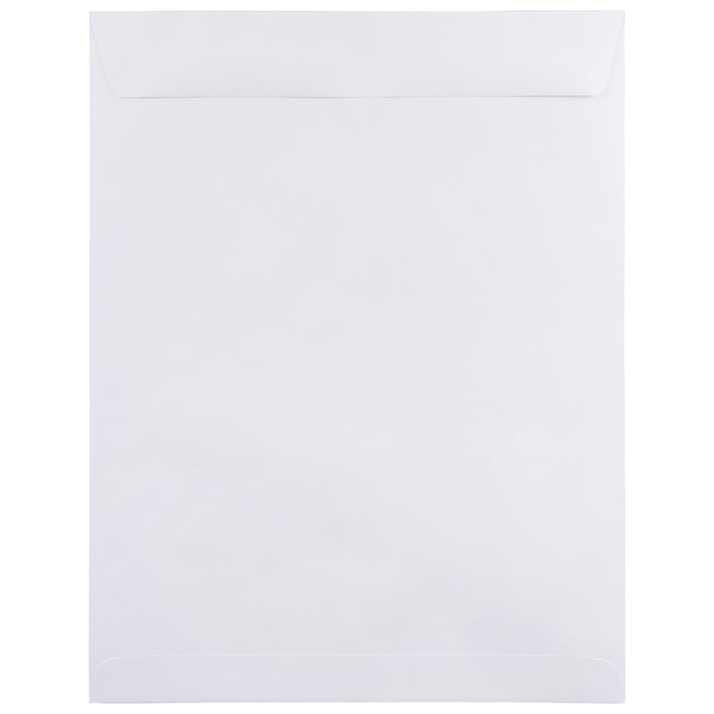 JAM PAPER AND ENVELOPE JAM Paper 1623202  Open-End 12in x 15 1/2in Catalog Envelopes, Gummed Seal, White, Pack Of 25