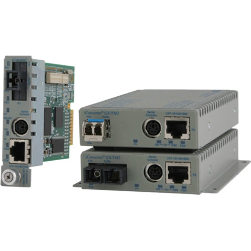 OMNITRON SYSTEMS TECHNOLOGY, INC. Omnitron 8922N-0-W  iConverter GX/TM2 - Fiber media converter - GigE - 10Base-T, 100Base-TX, 1000Base-T, 1000Base-X - RJ-45 / SC multi-mode - up to 1800 ft - 850 nm