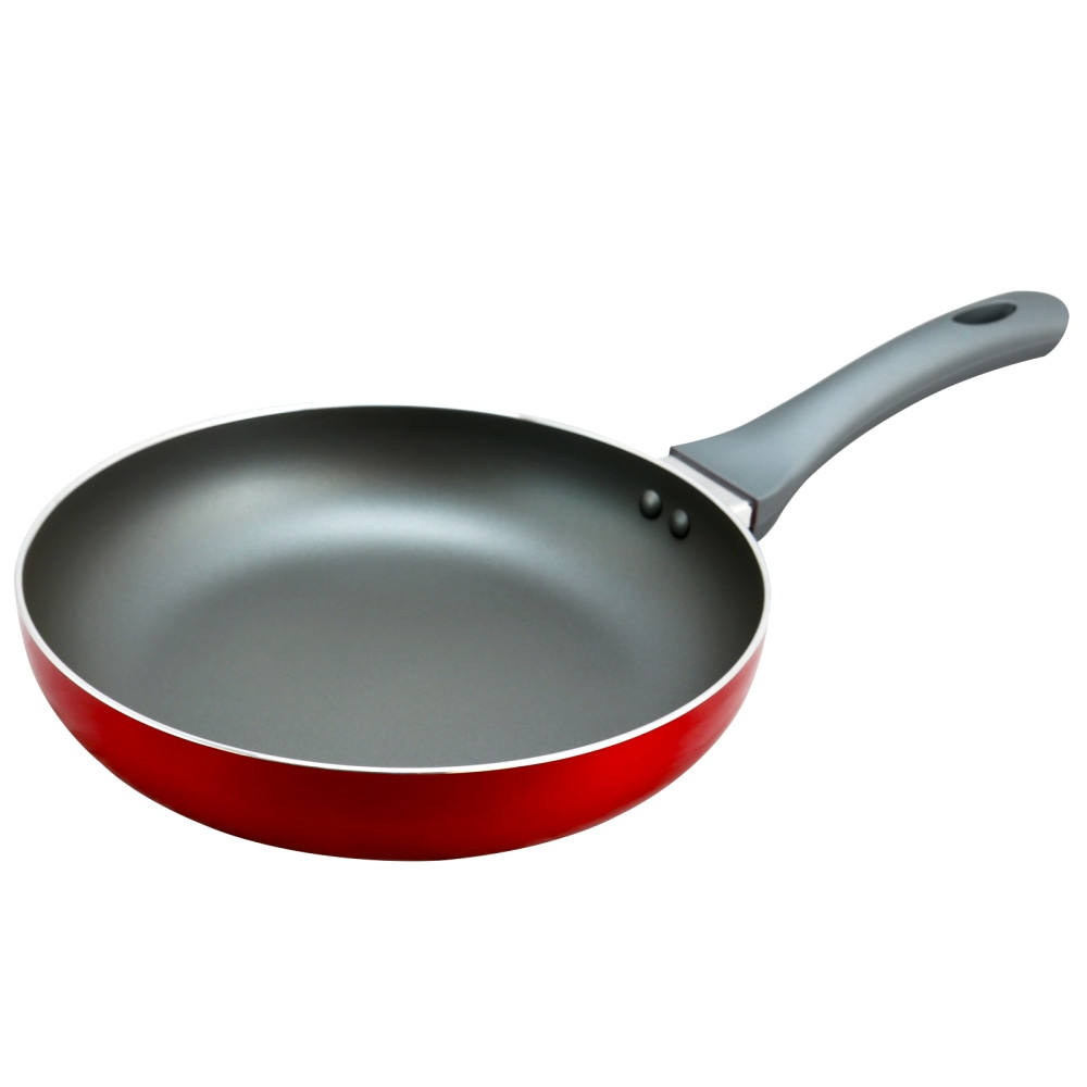 GIBSON OVERSEAS INC. 995105838M Oster Herscher Aluminum Frying Pan, 9-1/2in, Red