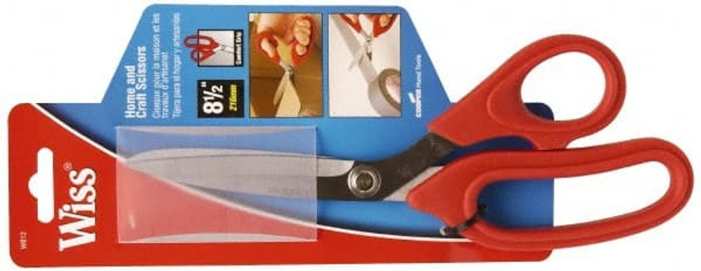 Wiss W812 Shears Home & Craft: 8-1/2" OAL, 3-1/2" LOC, Stainless Steel Blades