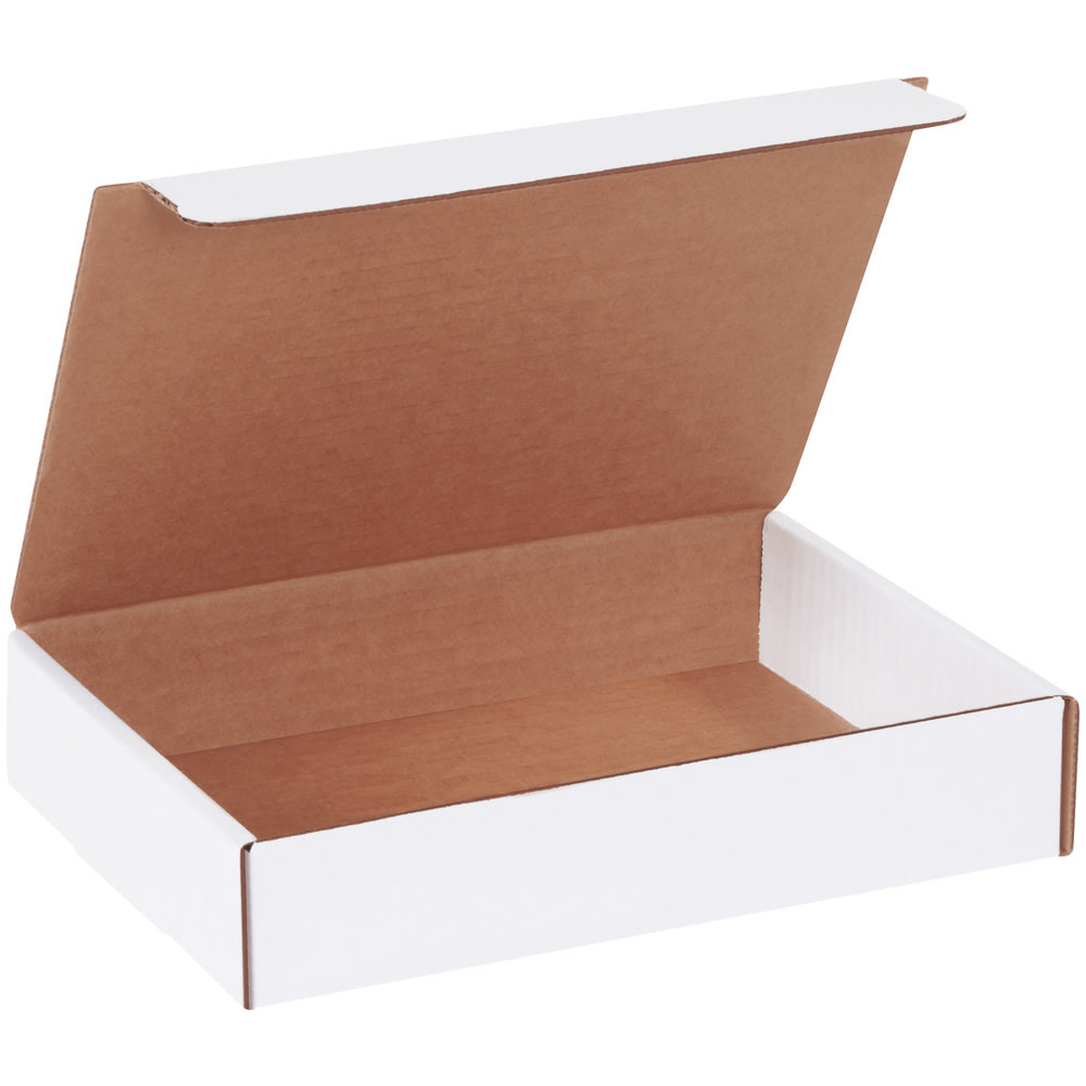 B O X MANAGEMENT, INC. Partners Brand ML961  Literature Mailers 9in x 6 1/2in x 1 3/4in, White, Bundle of 50