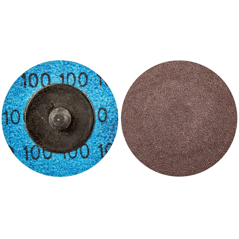 Norton 66261121024 Quick-Change Disc: Speed-Lok TR, 2" Disc Dia, 100 Grit, Aluminum Oxide, Coated