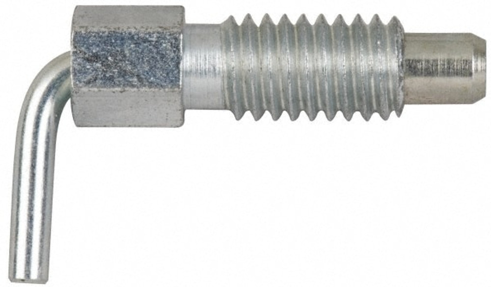 Vlier FRSN500 1/2-13, 0.85" Thread Length, 0.31" Plunger Diam, 0.5 Lb Init to 2 Lb Final End Force, Steel L Handle Plunger