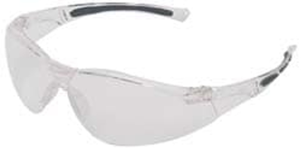 North A805 Safety Glass: Anti-Fog & Scratch-Resistant, Polycarbonate, Clear Lenses, Frameless, UV Protection