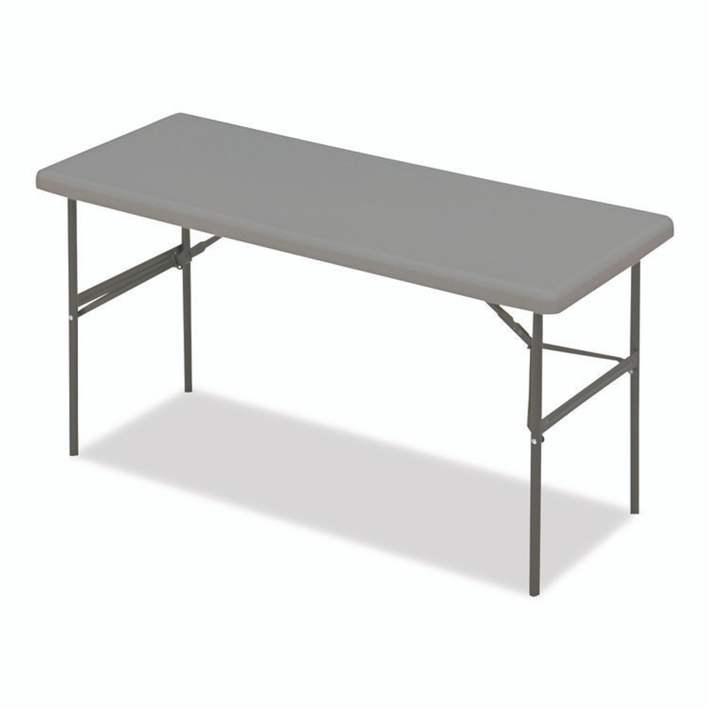 ICEBERG ENTERPRISES 65377 IndestrucTable Classic Folding Table, Rectangular, 60" x 24" x 29", Charcoal
