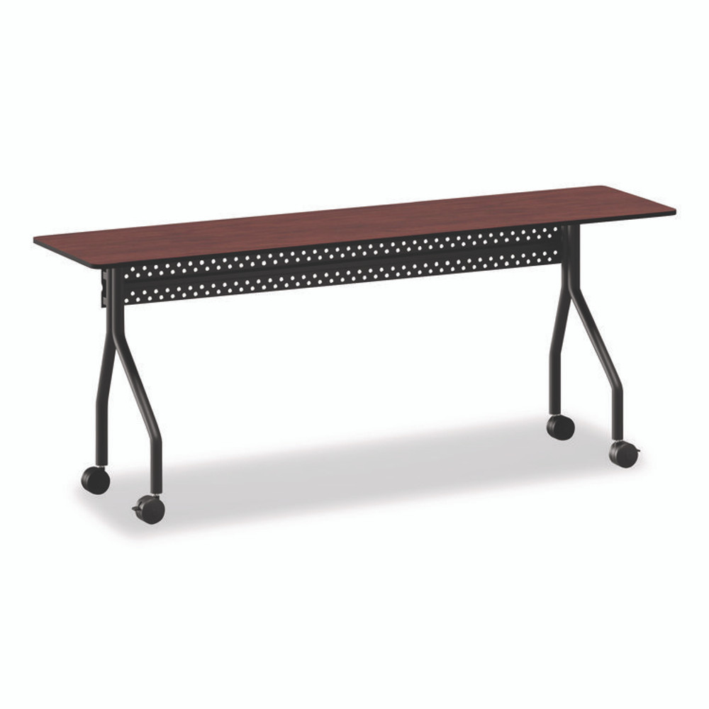 ICEBERG ENTERPRISES 68068 OfficeWorks Mobile Training Table, Rectangular, 72" x 18" x 29", Mahogany/Black