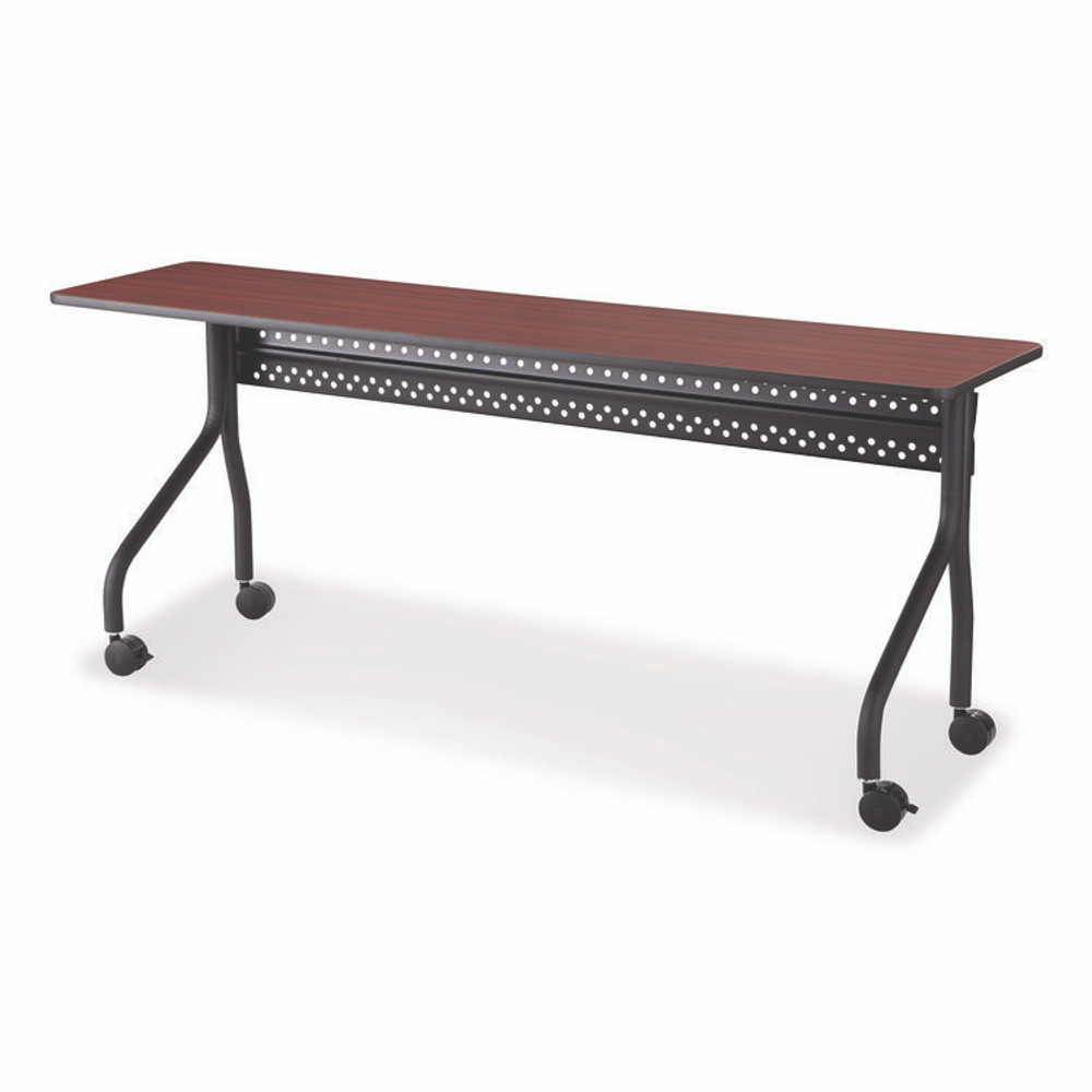 ICEBERG ENTERPRISES 68068 OfficeWorks Mobile Training Table, Rectangular, 72" x 18" x 29", Mahogany/Black