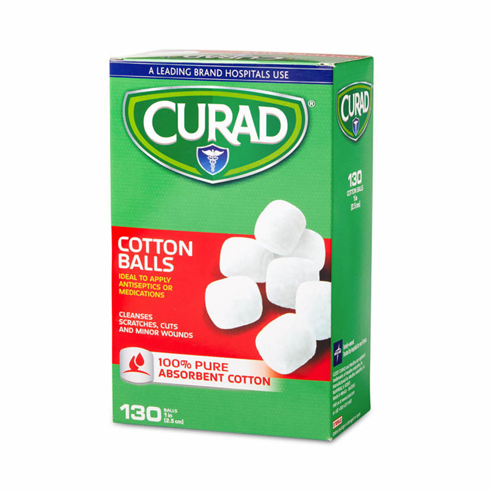 MEDLINE INDUSTRIES, INC. Curad® CUR110163RB Sterile Cotton Balls, 1", 130/Box