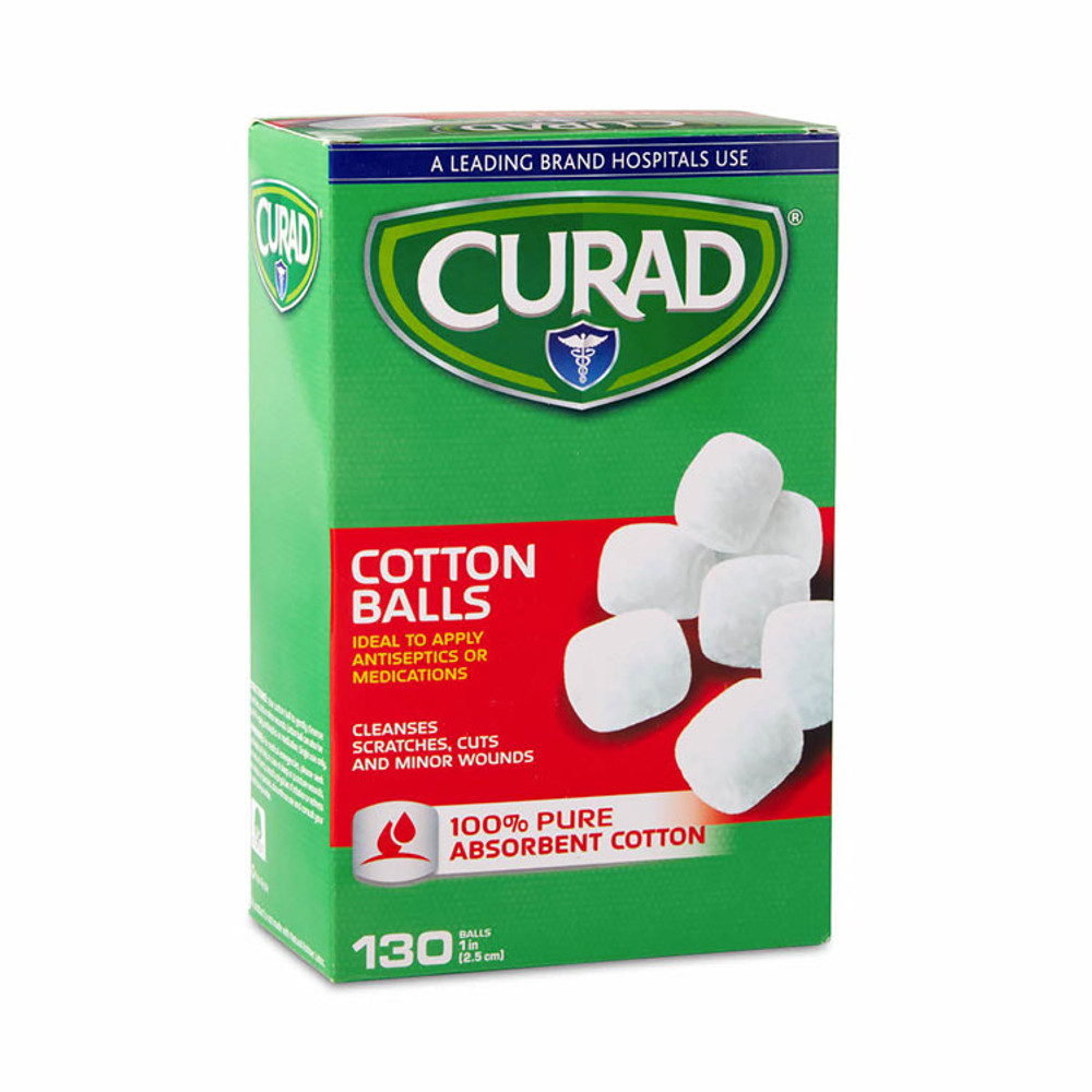 MEDLINE INDUSTRIES, INC. Curad® CUR110163RB Sterile Cotton Balls, 1", 130/Box